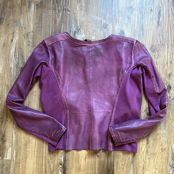GMS-75 Purple Leather Zip Up Jacket - Picture 11 of 11